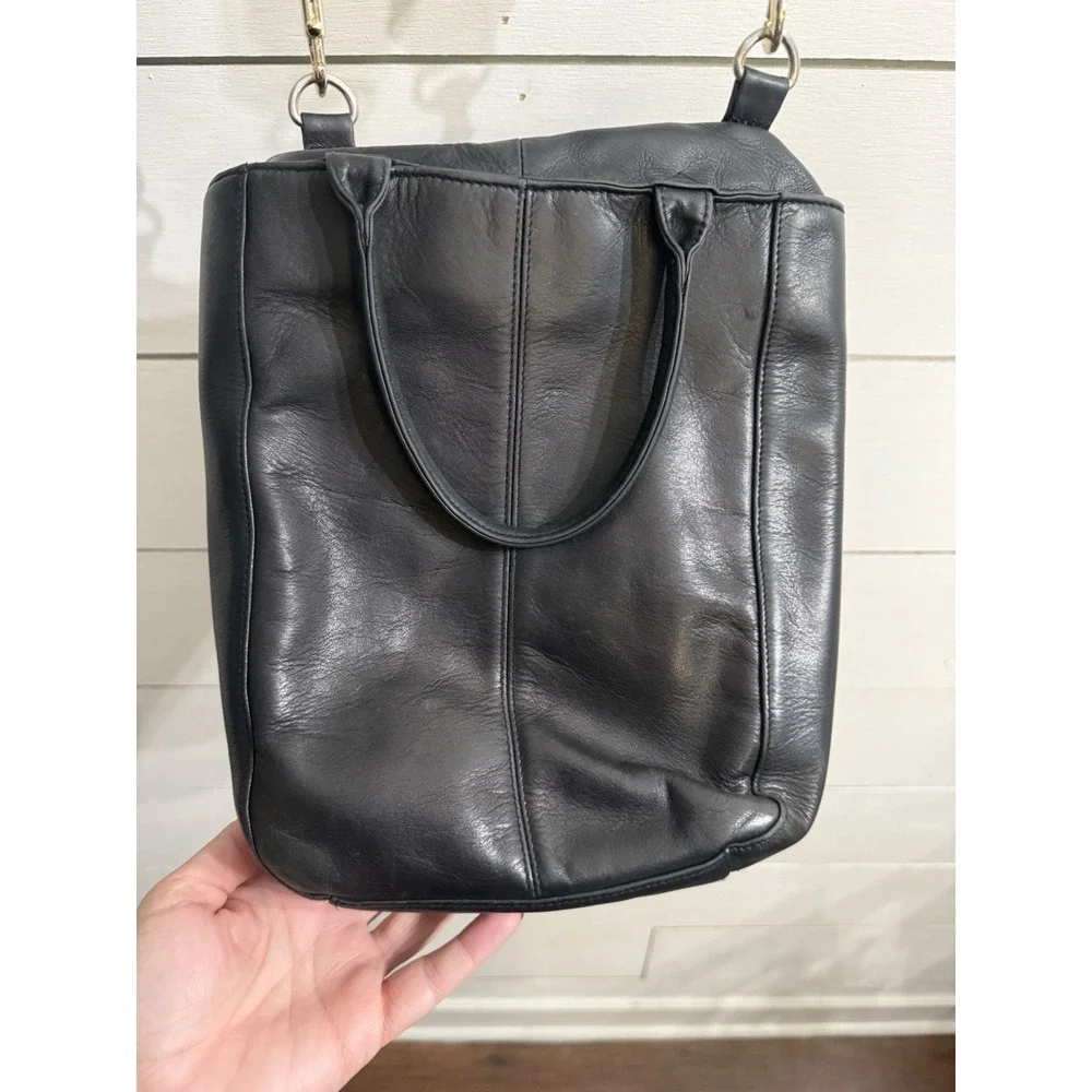 Hobo International Vintage Leather Tote Shoulder Bag‎ Black Crossbody